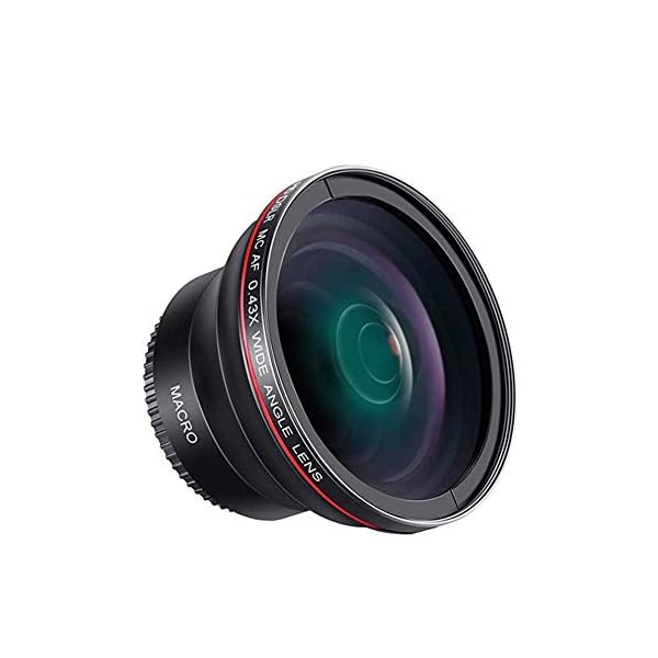 Yuhtech 58MM 0.43x Altura Photo Professional HD Weitwinkelobjektiv (mit Makroteil) für Canon EOS Rebel 77D T7i T6 T3 SL1…