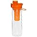 TOMENGBEIAABBCC Dijkoo YuanKanJu FlavFusion 25 oz Infuser Water Bottle with Locking Flip Top Lid (Orange)