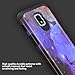 TJS Galaxy J7 2018/J7 Refine/J7 Star/J7 Eon/J7 TOP/J7 Aero/J7 Crown/J7 Aura/J7 V 2nd Gen Case [Full Coverage Tempered Glass Screen Protector] Dual Layer Hybrid Shockproof Phone Case Armor (Stardust)