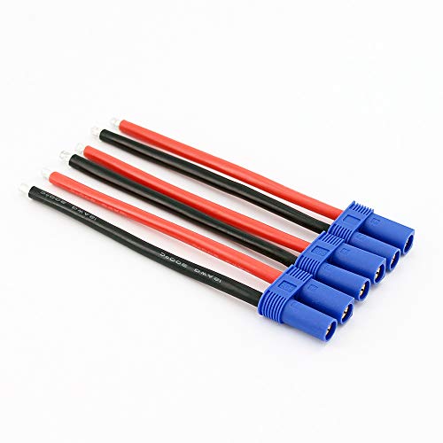 3pcs EC5 Style Female (Battery Side) Connectors / Adapters with 10cm 12awg Wire(BDHI-27)