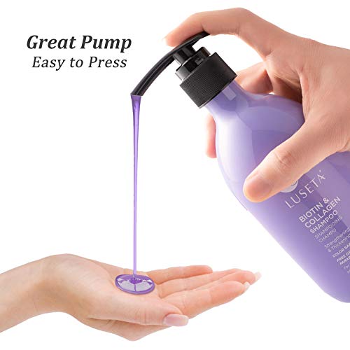 Luseta Biotin & Collagen Shampoo Thickening for Hair Loss & Fast Hair