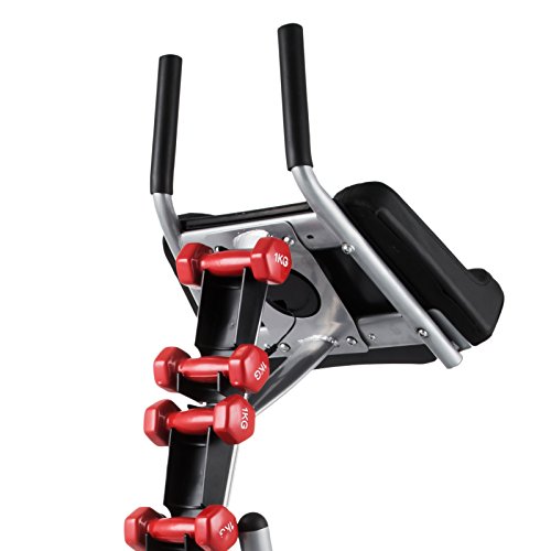 Popsport Abdomen Machine 330LBS Abdominal Coaster Abdomen Exercise Equipment with Adjustable Seat for Abdominal Muscle Training (Ab Coaster with 4 Dumbbells and wriggled Plate)