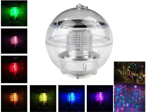 Surfwheel 2PCS/Lot Globe Waterproof Solar Powered Floating RGB Colors Changing LED Pond Pool Lawn Landscape Night Light Hanging Path Light