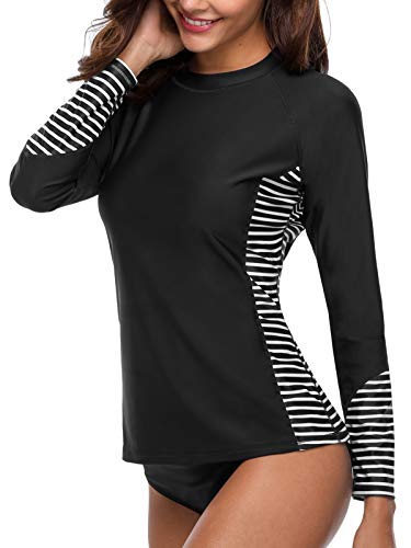 beautyin Uv Protection Shirt for Women Long Sleeve Rashguard Swimsuit shirf Tops L