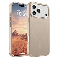 SUPFINE Magnetic for iPhone 17 Pro Max Case (Compatible with MagSafe)(Military Grade Drop Protection) Translucent Matte Shockproof with Anti-Fingerprint Phone Cover,Desert Gold