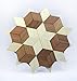 SPL Woodcraft Set of 2 Wooden Trivet for Hot Dishes - Compact and Light - Mix of Beechwood and Ash - Handmade Mosaic - Big Coaster - 6 inch. - Unique Art Decor in the Kitchen - Made in Ukraine