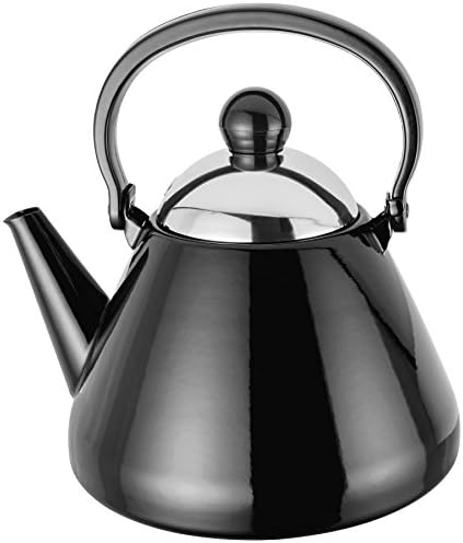 BLACK 1.5L STOVE TOP KETTLE ALL HOBS OVEN SAFE 20CM X 20CM X 22CM 5 YEAR GUARANTEE