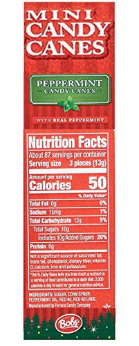 Bobs Red & White Mini Candy Canes WITH REAL PEPPERMINT - BULK PACK OVER 500 CANDY CANES