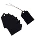 SallyFashion 100pcs Gift Tags with String Attached, 1.5 x 2.8 inch Black Gift Tags Paper Black Labels for Clothes DIY Crafts Wedding Holiday