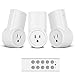 Etekcity 3 Pack Remote Control Outlets Wireless Light Switches for Household Appliances, Unlimited Connections, FCC ETL Listed, White (1 Remotes Included)
