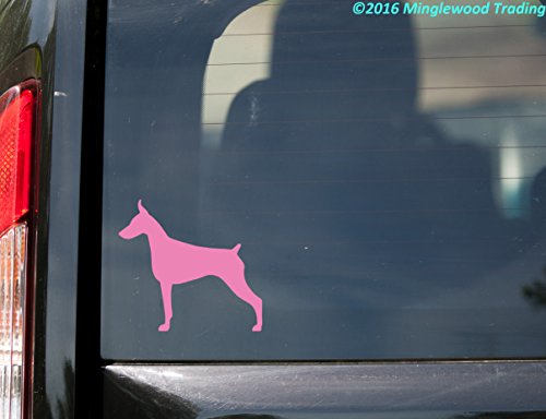 DOBERMAN PINSCHER 5" x 4.5" Vinyl Decal Sticker - Dobie Dog Dobermann - - IVORY