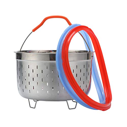 Kitchen Steamer Basket,Geezo Compatible with Instant Pot 6 Qt Pressure Cooker, 2 Pack InstaPot