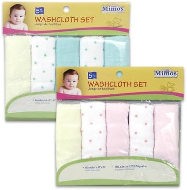 5pc Baby Washcloths Set