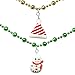 Set of 12 Christmas Jingle Bells Necklaces for Christmas and Holiday Party Favors with 6 Designs
