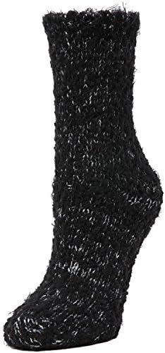 MeMoi Collection Fuzzy Yarn Classic Crew - Cute Warm Squishy Socks for Women