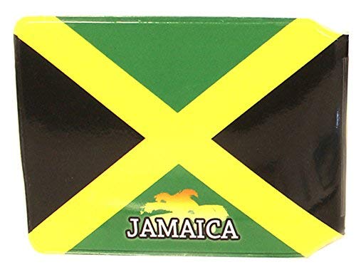 Jamaica Splash Flag Credit Card Bus Pass Wallet Slimline Travel Rail Ticket Holder Cover for Oyster Business Zip ID Card - Bifold - Party Bag Gift School Leaver Uni (10x Wallets)