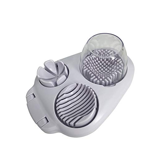 Multi-Boiled Egg Slicers 3 In 1 Egg Slicer Cutter,Wedging Eggs Slicer Multifunctional Kitchen Tool Stainless Steel Slicing Egg Slicer and Wedger Dual Egg Dicer Salad Slicer