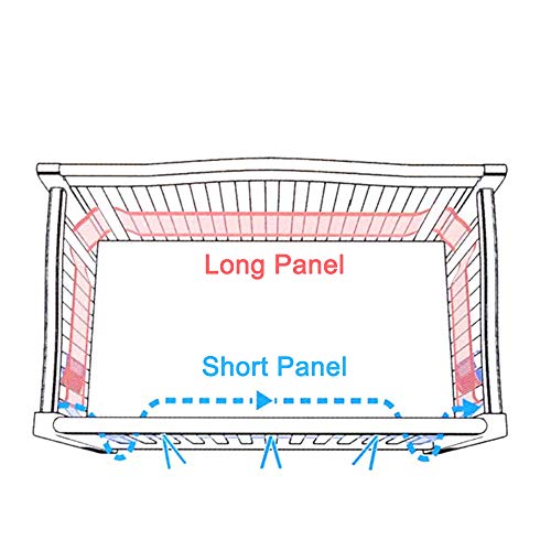 LongDear Baby Crib Bumper,Classic Mesh Crib Liner,Adjustable Length Fits Most Sizes Cribs,Machine Washable (White)