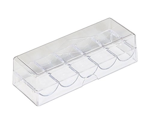 100PC Clear Acrylic Poker Chip Rack with Cover/Casino Chip Tray with Lid by GSE - Thumbnail 3