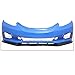 Front Bumper Lip Compatible with 2013-2015 Honda Civic, IKON V3 Style PU Unpainted Black Under Splitters Spoiler Chin Lip Protector by IKON MOTORSPORTS, 2014