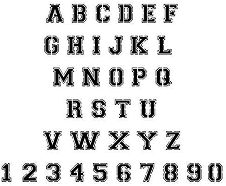 Varsity フォントアルファベットステンシル 8 Inch 001