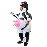 Spooktacular Creations Inflatable Costume Air Blow-up Deluxe Halloween Cow Costume - Adult Size (5'3'' to 6'3'')