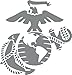 Marine Corps - Eagle Globe & Anchor SILVER METALLIC USMC Car Decal Window Stickers