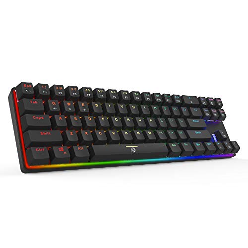 DREVO Calibur 71-Key RGB LED Backlit Wireless Bluetooth 4.0 / Wired USB Gaming Mechanical Keyboard Brown Switch-Black