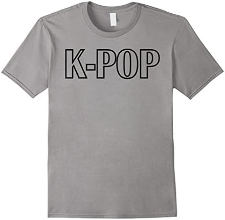 Mens Kpop shirt fan merchandise for loves of korean pop music 3XL Slate