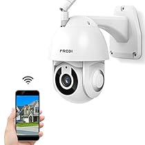 FREDI Cámara IP Exterior Cámara de Vigilancia con IR Vision Nocturna, IP65 Impermeable Seguridad Inalámbrica Cámara HD 1080P /Audio Bidireccional/Detección de Movimiento
