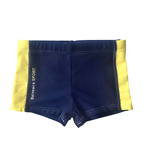 BALNEAIRE Swimming Trunks For Kids,Boys Swimsuit for Age 3-13 Preteens Swimming Shorts,Navy,7-8years(120cm-130cm/22-24kg)