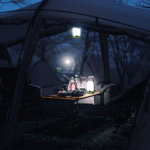 Swiss+Tech LED Camping Lantern, 2 Pack Rechargeable Camping Lights with 4 Light Modes, Portable Tent Lights for Camping Power Outage Fishing Hiking Emergency Hurricane Home