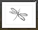 Von.G Art: Original Saying/Quote "Animals Series: Delilah (garden dragonfly)" Black & White Double-Matted Sharpie Drawing Artwork (5x7)