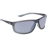 Nike EV1112-021 Adrenaline Sunglasses Dark Grey Frame Color, Grey With Silver Flash Mirror Lens