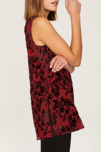 MARINA MOSCONE COLLECTIVE RTR DESIGN COLLECTIVE RED PRINTED TOP, RED, 6