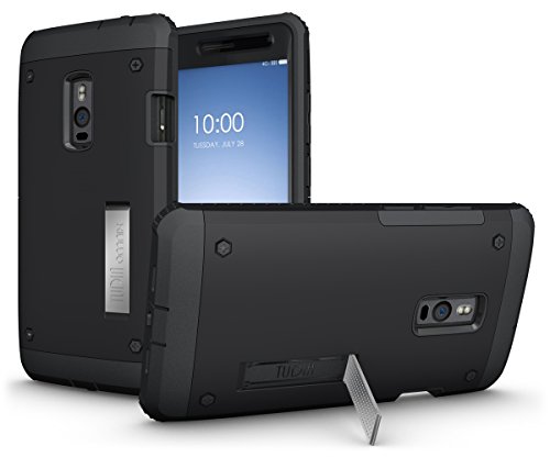 TUDIA Slim Hybrid Built-in Screen Protector Full-Body Protective Case  for OnePlus Two- Matte Black
