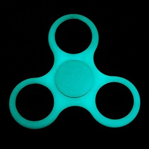 Trineybell Hands Fidget Spinner Toy Stress Reducer - Perfect for ADHD, Anxiety, and Autism Adult ChildrenNew Spinner, " " # Glow Blue)