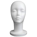 Lookatool Female Styrofoam Mannequin Manikin Head Model Foam Wig Hair Glasses Display