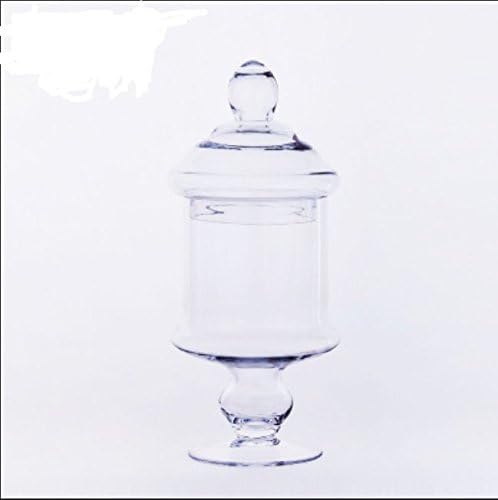 WVAB Transparent large glass candy jar canister with lid wedding dessert decoration sugar cylinder,1