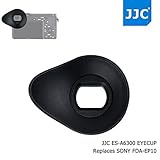 JJC Soft Silicone 360º Rotatable Ergonomic Oval Shape Camera Viewfinder Eyecup Eyepiece for Sony ILCE A6300 A6000 NEX-6 NEX-7 Replace Sony FDA-EP10