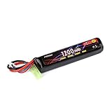 FCONEGY Lipo Battery 1200mAh 11.1V Stick Pack with Small Tamiya Plug for Airsoft Gun