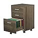 DEVAISE 3 Drawer Wood Mobile File Cabinet, Rolling Filing Cabinet for Letter/A4 Size, Gray Oak