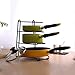 Pan Organizer Rack - Kitchen Cabinet Pantry Pots and Pans Holder, Black