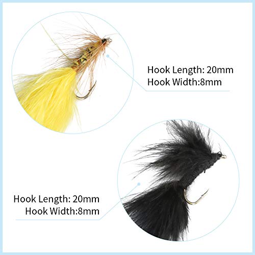 Ertisa Truite Pêche à La Mouche Mouches Leurres, Lot De 30 Insecte Voler Appâts De Pêche Lure Leurres, Saumon, Truite, Truite Arc-en-ciel, Ensemble De Leurres De Pêche à La Mouche