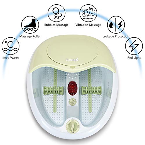Giantex Foot Bath Massager Spa, Warm Heat Bubbles Electric Handheld
