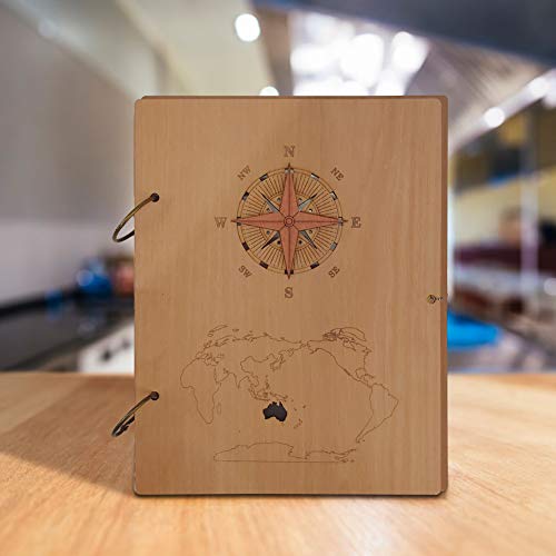 Schliersee Photo Album 4x6 Wooden Columbus's Voyage Cover Vintage Photo Book Hold 120 Photos - Thumbnail 6