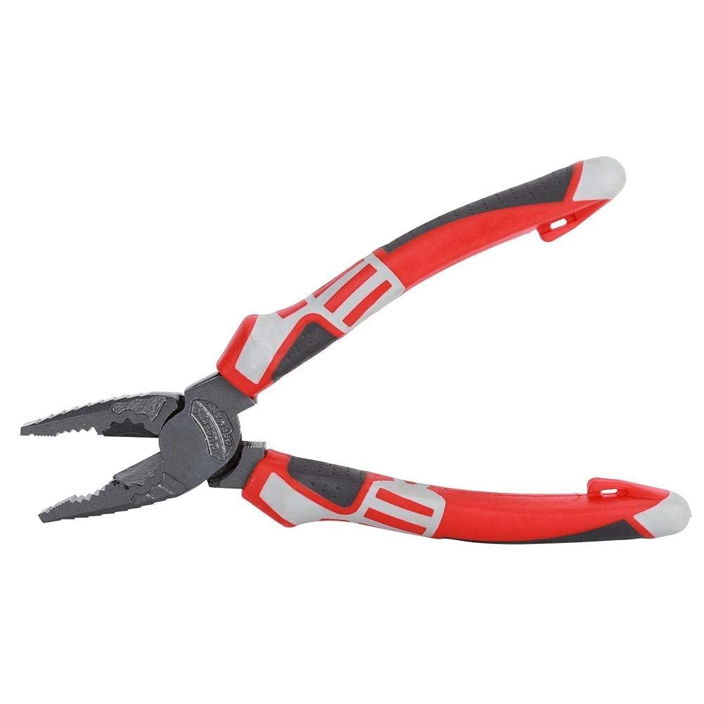 8 inch Pliers Multifunctional German Electrician Pliers Wire Stripper Cable Cutters with Transparent Electrophoretic Paint for Electricians or Household Use