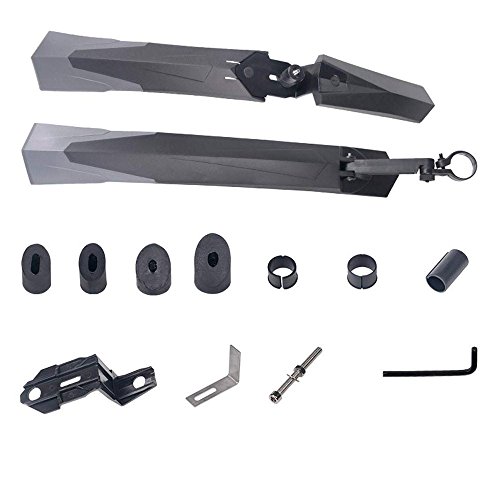 WElinks Soft Plastic Bike Fenders Set, Bike Front Rear Rain Mud Guards Accessories Set, 2Pcs/set Road Mountain Bike Bicycle Cycling Front/Rear Wheel Tire Tyre Mud Guards Mudguard Fenders Set