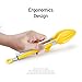 Zestkit Kitchen Tongs BBQ Silicone and Stainless Steel-3 Types for Multi-purpose Cooking (Yellow,Set of 3,10 inches)