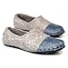 BureBure Felted Wool Women Clogs with Denim Natural Edge Leather Handmade in Europe